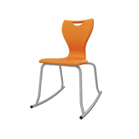 En Rock Educational Chair - Size 5 - Grey Frame - Mandarin Orange